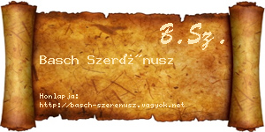Basch Szerénusz névjegykártya